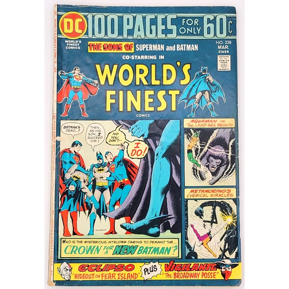 WORLD'S FINEST COMICS #228 (1975) / VG+ / SUPERMAN BATMAN SUPER SONS
